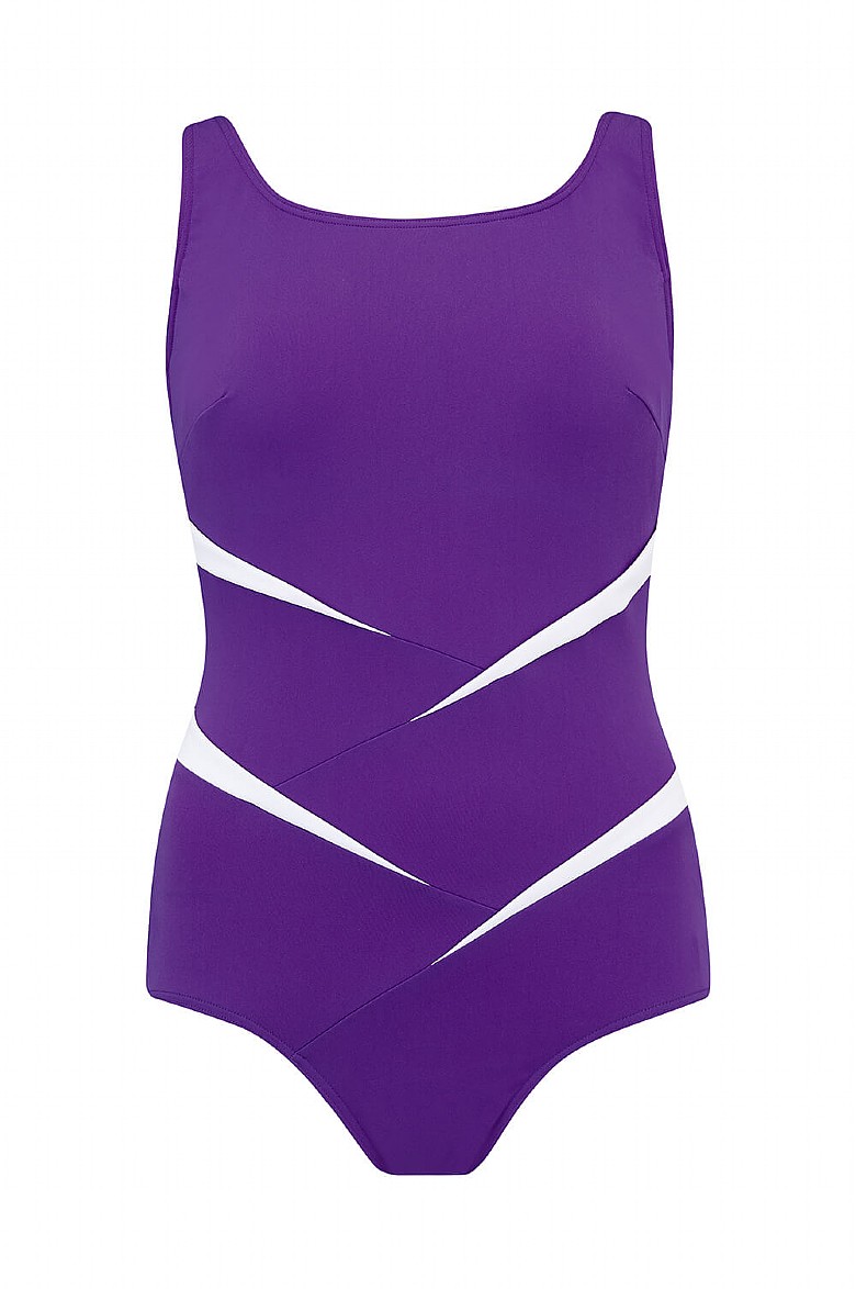 SALE* Mastectomy Swimsuit 'Ibiza Chlorine Resistant One Piece' Purple –