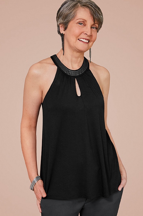 Sequin Halterneck Top by Amoena (44660) Sequin Halterneck Top by Amoena (44660)